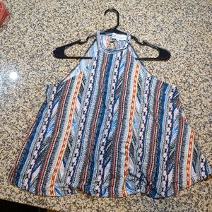 Multicolor open back shirt